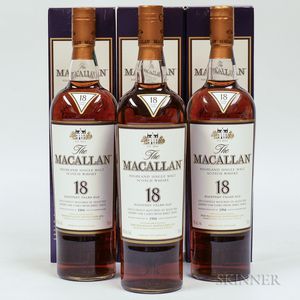 Macallan 18 Years Old, 3 750ml bottles (oc)