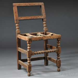 Maple and Oak Low-back Chair