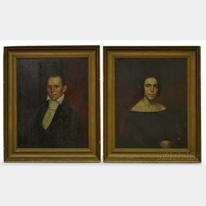 Charles Fenton (American, 1808-1877) Two Portraits.