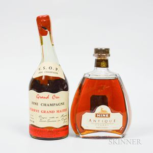 Mixed Cognac, 1 750ml bottle 1 4/5 quart bottle