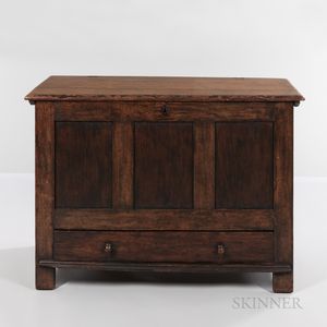 Oak and Pine Joined Chest with Drawer