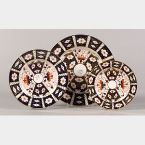 Forty-Two Royal Crown Derby Porcelain Plates