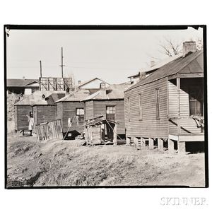 Walker Evans (American, 1903-1975) Wooden Houses, Possibly Vicksburg, Mississippi