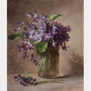 Anna Eliza Hardy (American, 1839-1934) Violets