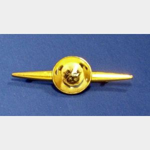 10kt Gold and Enamel Decorated Pug Brooch.