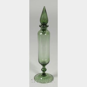Green Blown Glass Columbia Sample Jar