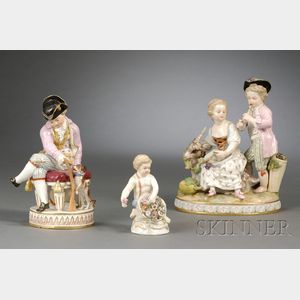 Four German Porcelain Items