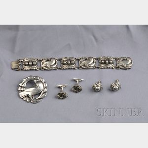 Group of Silver Jewelry Items, Georg Jensen