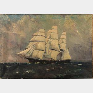 Arthur Clifton Goodwin (American, 1866-1929) Clipper Ship at Sea