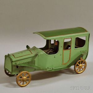 Vintage Pressed Steel Friction-driven Touring Car