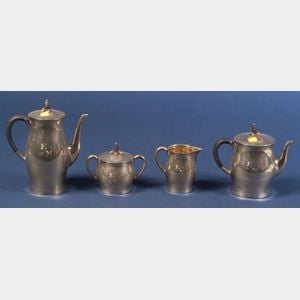 Four Piece Tuttle Sterling "Paul Revere" Tea and Coffee Service