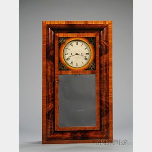 Mahogany Striking Mirror Clock by James Jones