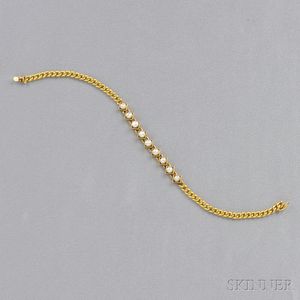 Antique 18kt Gold and Pearl Bracelet