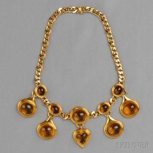 18kt Gold and Citrine Necklace