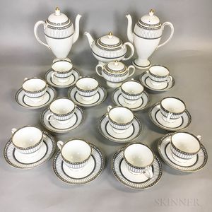 Wedgwood "Colonnade" Porcelain Tea Service for Twelve. 