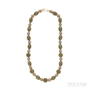Gilt-silver Seed Pearl Necklace