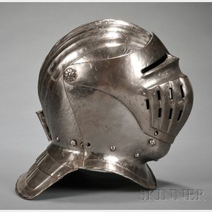 Steel Early 16th Century-style English-type Armet Helmet