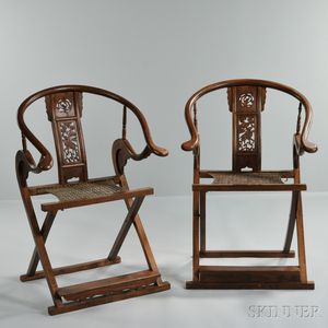 Pair of Horseshoe Folding Chairs