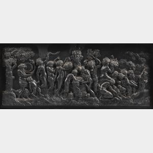 Wedgwood Black Basalt Bacchanalian Sacrifice Plaque