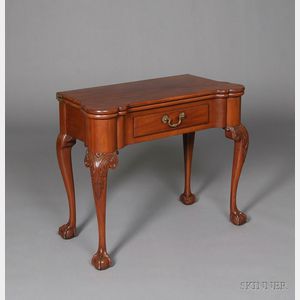 Chippendale Carved Mahogany Card Table