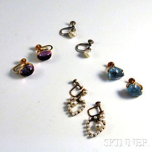 Four Pairs of Earclips