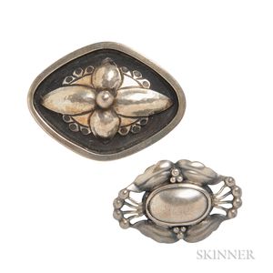 Two Silver Brooches, Georg Jensen