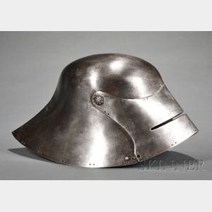 Steel Medieval-style German-type Salade Helmet