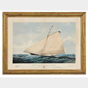 Currier & Ives, publishers (American, 1857-1907) THE YACHT "REBECCA" 75 TONS.