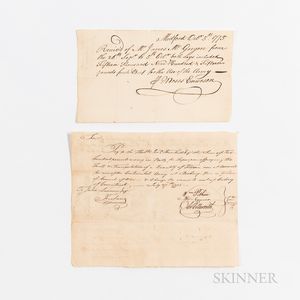 Two Siege of Boston Provision Receipts/Pay Orders