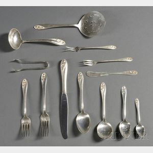 Gorham Sterling "Lily of the Valley" Pattern Flatware Service for Twelve