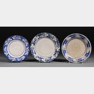 Three Dedham Pottery Decorated Plates