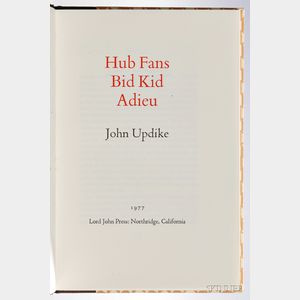 Updike, John (1932-2009) Hub Fans Bid Kid Adieu, Signed by John Updike and Ted Williams.