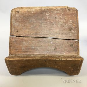 Primitive Red/Brown-painted Bookstand
