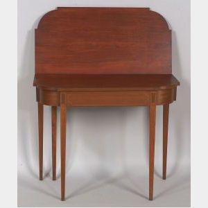 Federal Cherry Inlaid Card Table