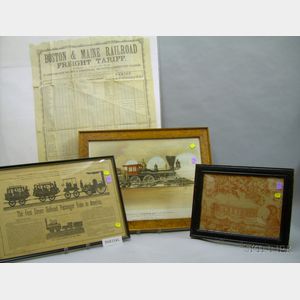 Group of 19th Century Railroad Related Items