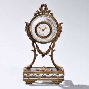 Cut Glass and Gilt-metal Mantel Clock
