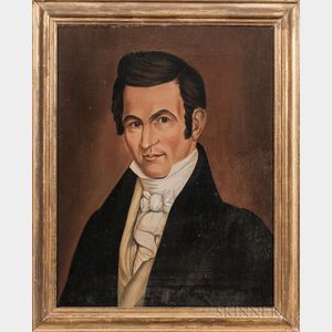 American School, 19th Century Portrait of a Gentleman