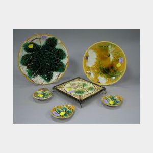 Six Pieces of Assorted Majolica