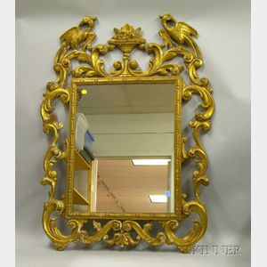Spanish Rococo-style Giltwood Mirror.