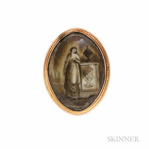 Antique Mourning Brooch