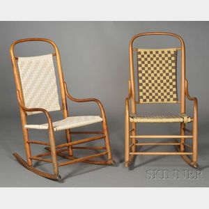 Two Bentwood Armed Rocking Chairs