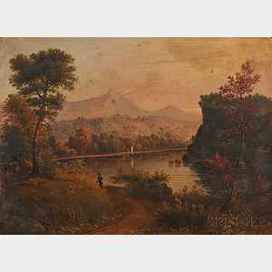 James Salisbury Burt (act. Massachusetts, 1839-1849) Path by the River.