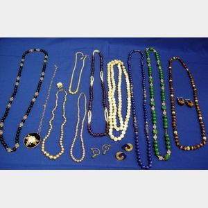 Lot of Beaded Jewelry and Other Items