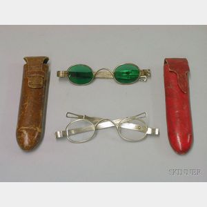 Two Pair of American Coin Silver Spectacles