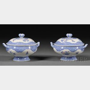 Pair of Covered Bowls