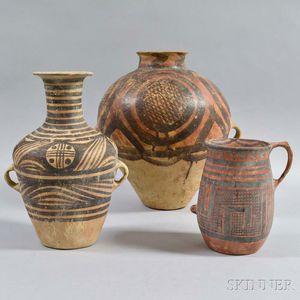 Three Earthenware Ceramic Items