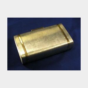 Sterling Silver and 14kt Gold Clutch, Cartier