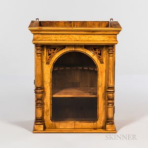 Small French Fruitwood Hanging Cabinet
