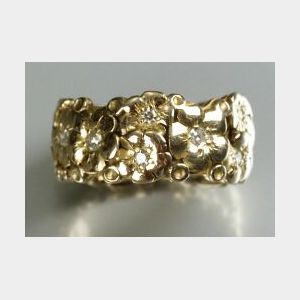Gilbert Oakes 14kt Gold and Diamond Ring