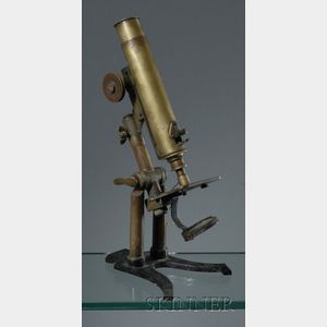 Early American Brass Microscope